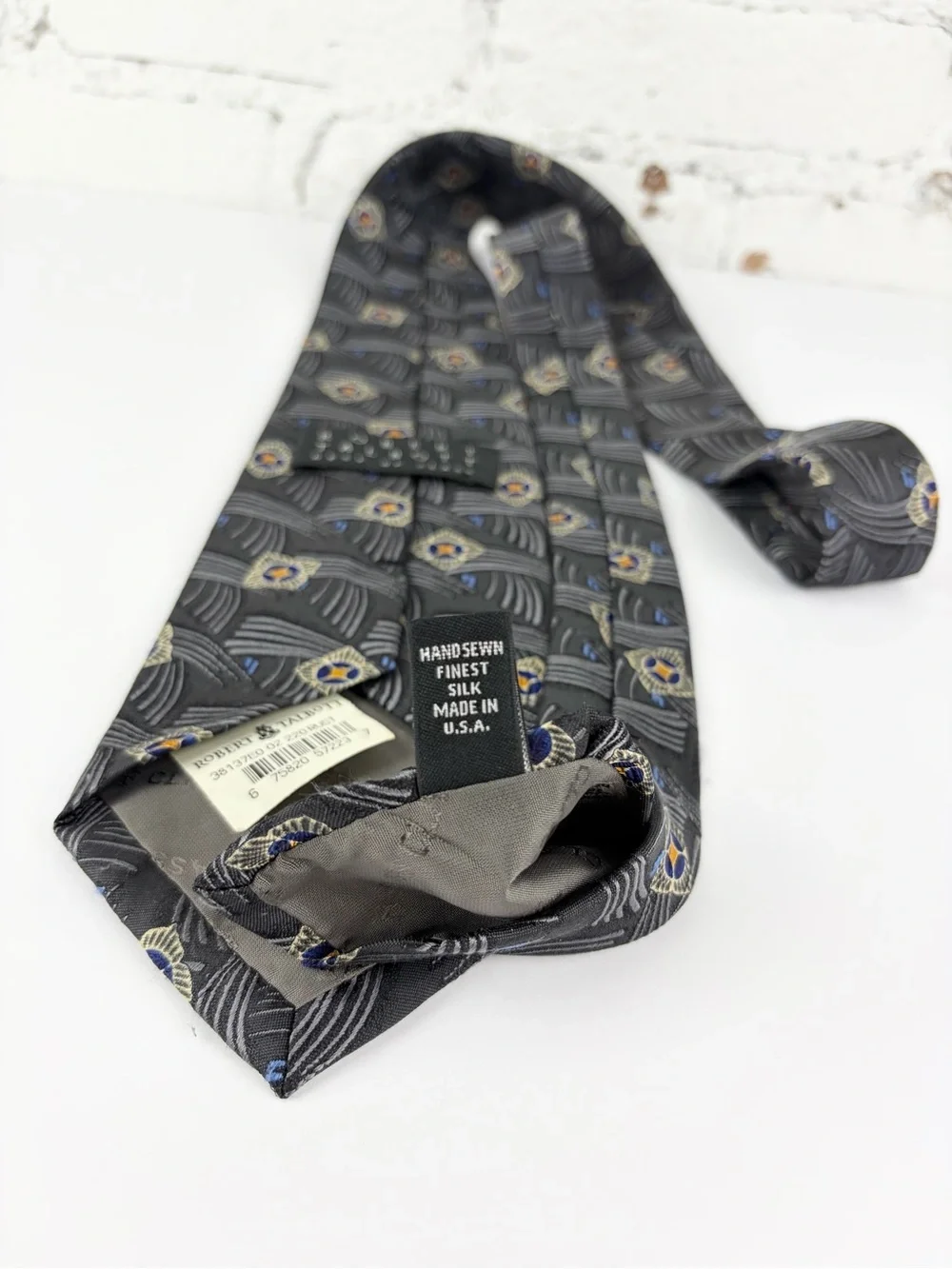 Robert Talbott Grey Handsewn Silk Best Of Class Mens Necktie